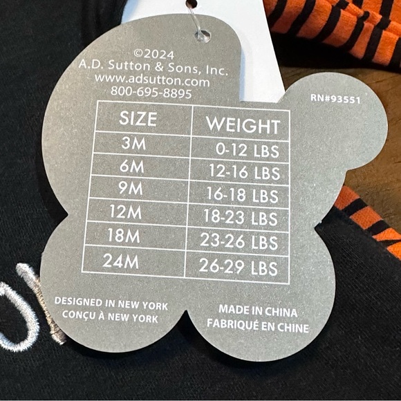 Baby Essentials Black and Orange Halloween Outfit “Scary Handsome” 4-Piece Set - Picture 10 of 12